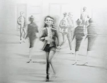 Original Black & White Cities Drawing by Robert Schmid