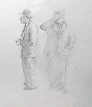Original Realism Men Drawings by Robert Schmid