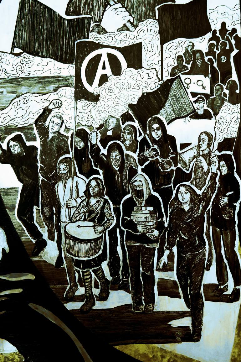 Original Conceptual Politics Drawing by Mariia Bobyreva