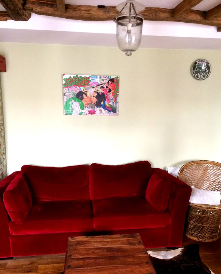 Original Figurative Love Collage by Katell Le Bourdonnec