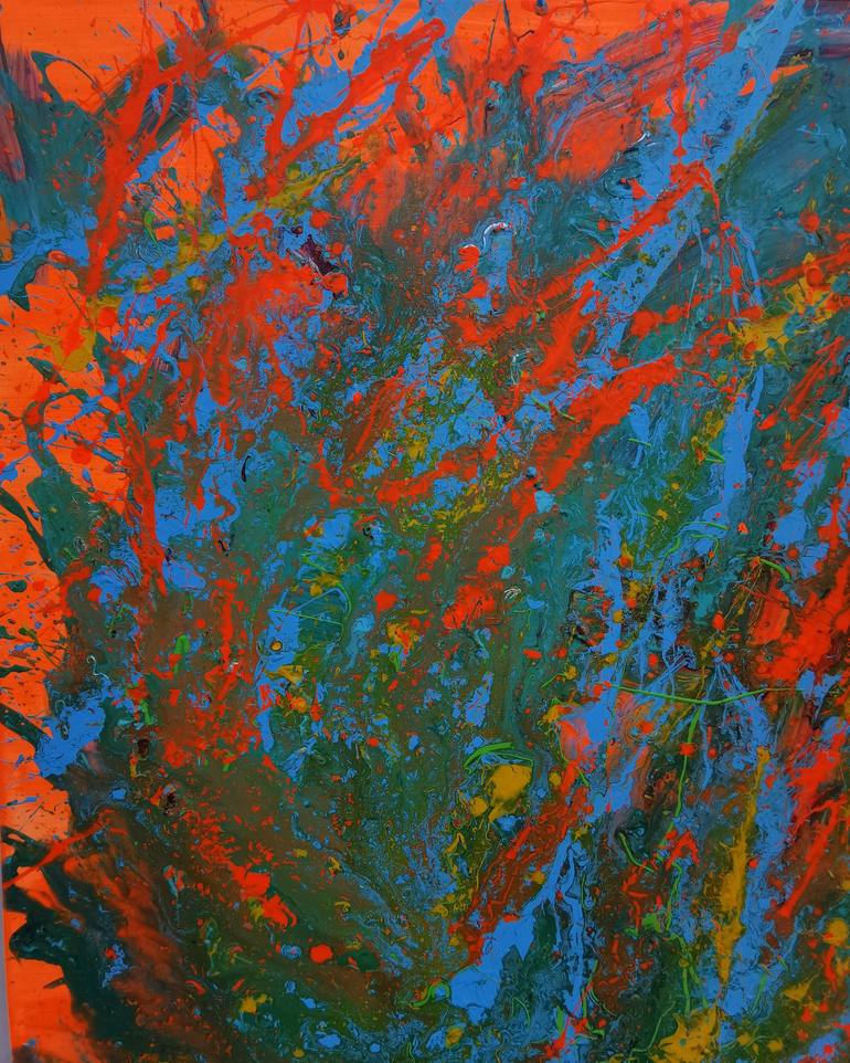 Original Abstract Painting by Olena Teliatnyk