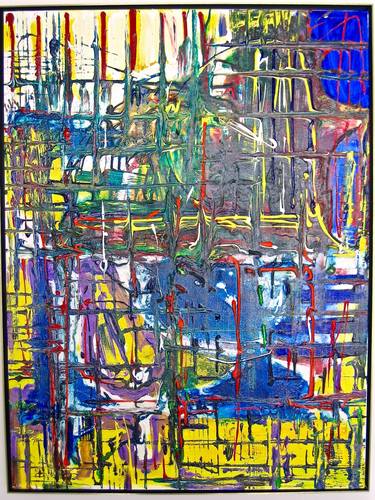 Original Abstract Science/Technology Paintings by Stephen Epstein