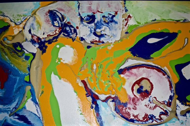 Original Abstract People Painting by Stephen Epstein