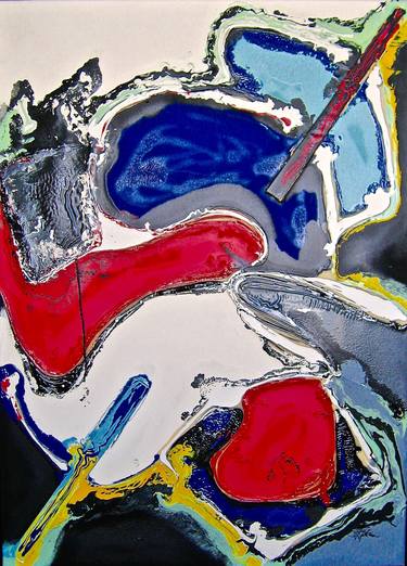 Original Abstract Expressionism Language Paintings by Stephen Epstein