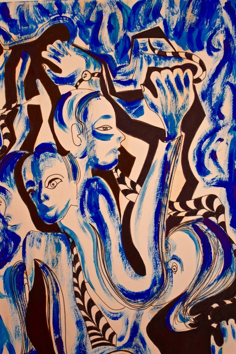 Original Figurative People Drawing by Stephen Epstein