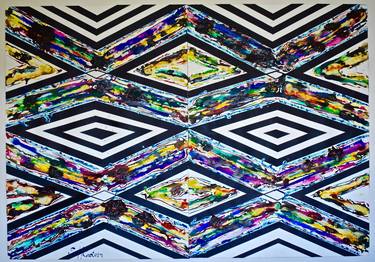 Original Abstract Geometric Paintings by Stephen Epstein