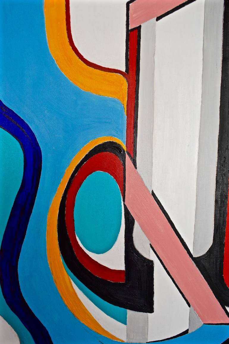 Original Abstract Geometric Painting by Stephen Epstein