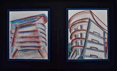Original Figurative Architecture Drawings by Stephen Epstein
