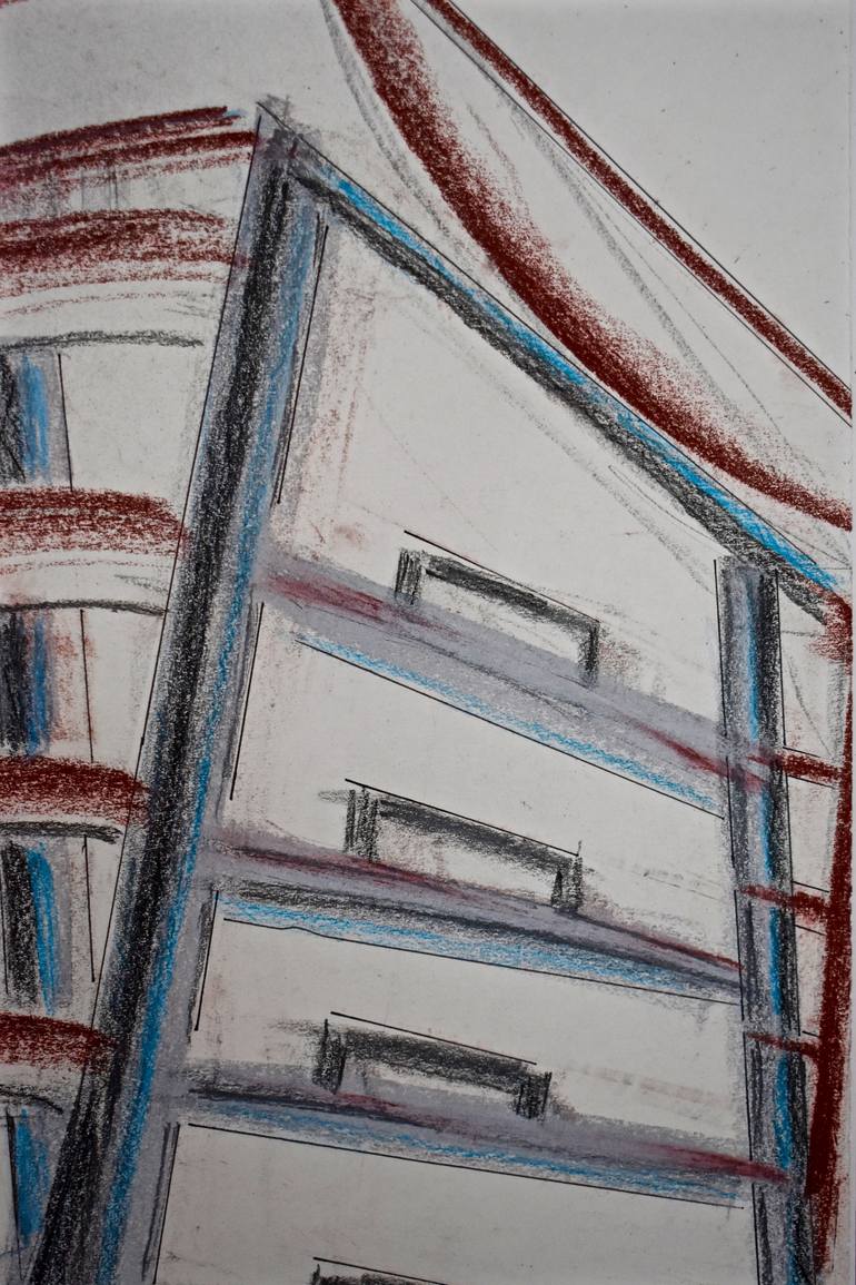 Original Figurative Architecture Drawing by Stephen Epstein