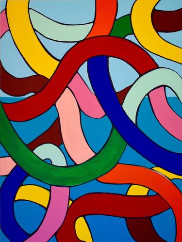 Original Abstract Transportation Paintings by Stephen Epstein