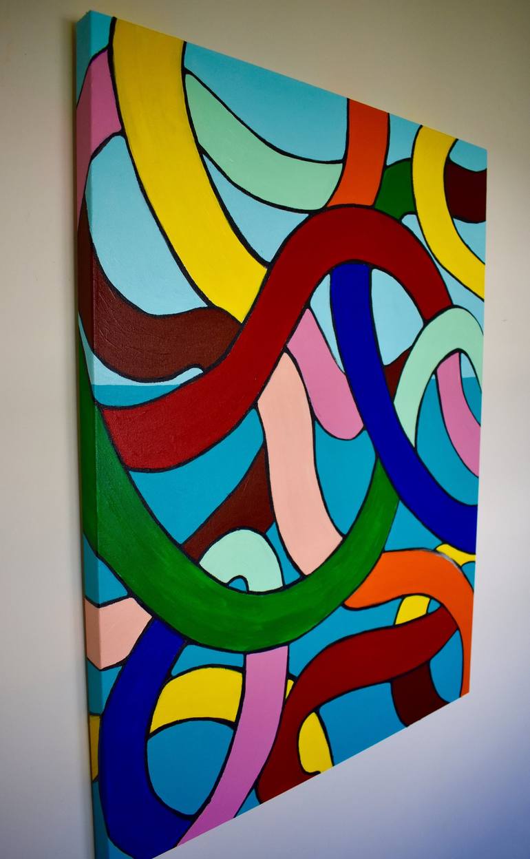 Original Abstract Transportation Painting by Stephen Epstein