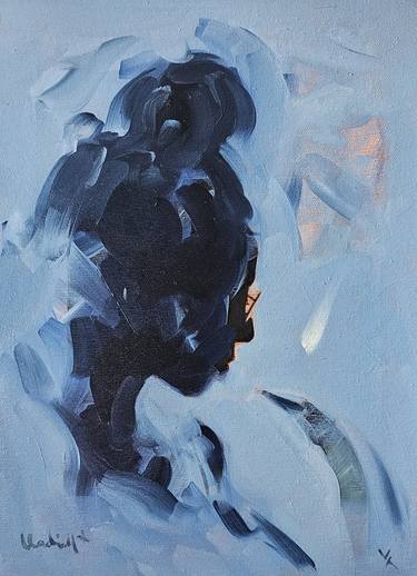 Original Impressionism People Painting by Vadim Kovalev