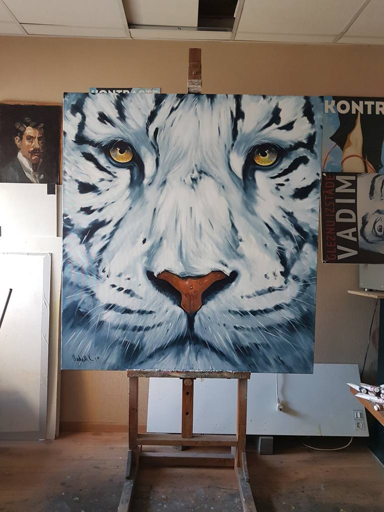 Original Photorealism Animal Painting by Vadim Kovalev