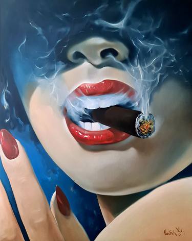 ,,Lady with a cigar,, thumb