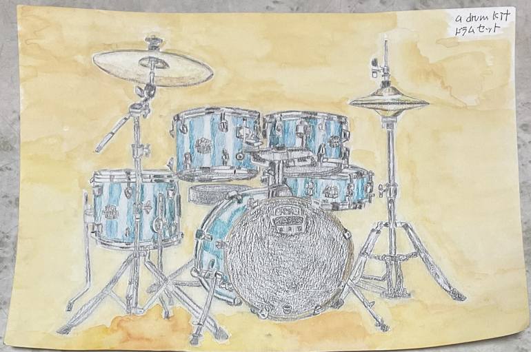 Desenho de bateria por Tomoe NakamuraDesenho de bateria por Tomoe Nakamura  