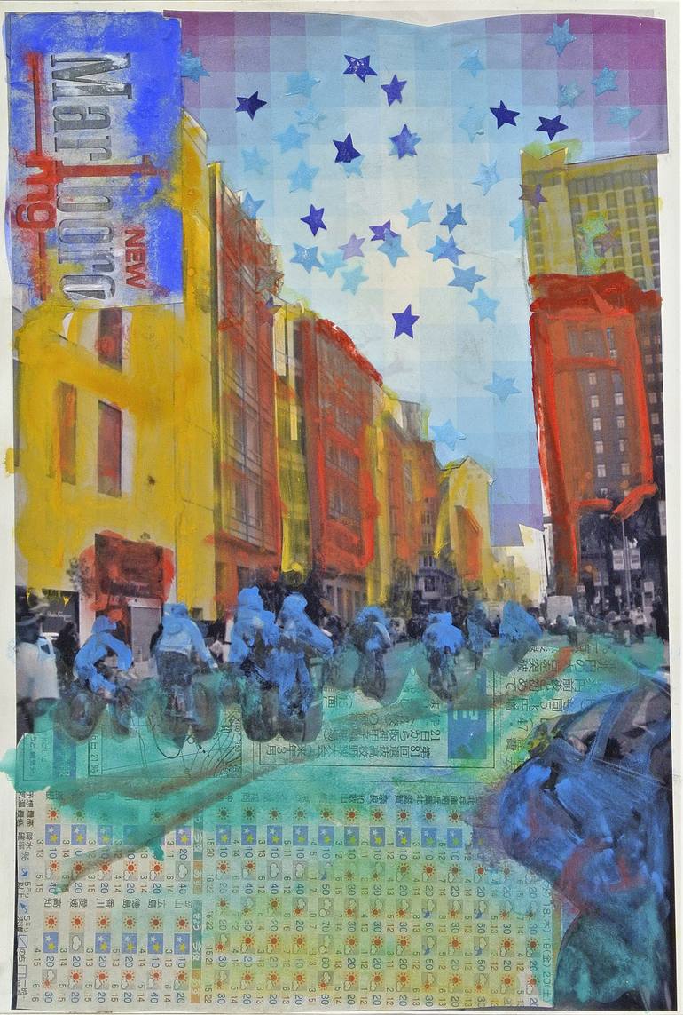 Critical Mass collage Collage by Tomoe Nakamura | Saatchi Art
