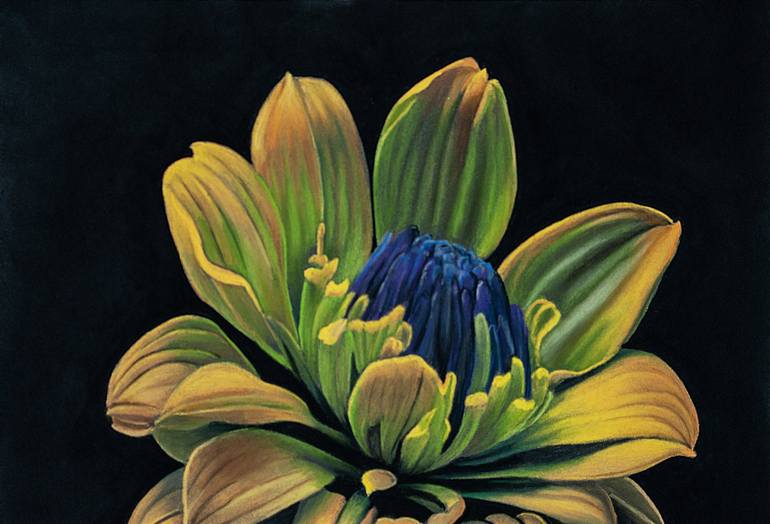 Original Photorealism Floral Painting by Dietrich Moravec