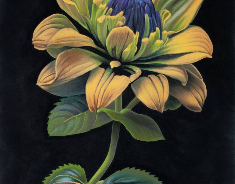 Original Photorealism Floral Painting by Dietrich Moravec