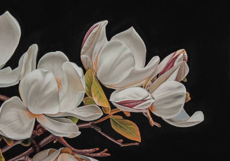 Original Floral Painting by Dietrich Moravec