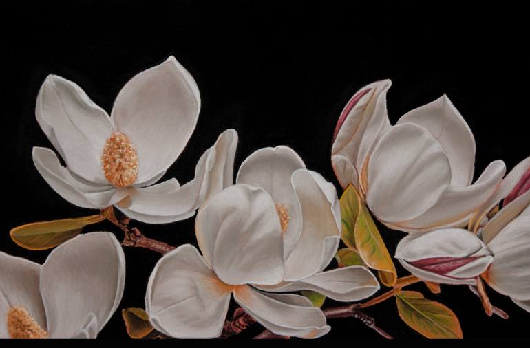 Original Floral Painting by Dietrich Moravec