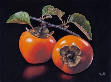Two Persimmons on a Twig thumb