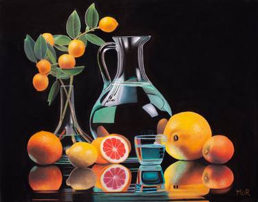 Citrus Fruits and Glass Vessels thumb