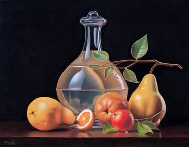 Original Fine Art Still Life Paintings by Dietrich Moravec