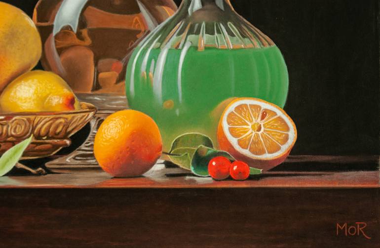 Original Photorealism Still Life Painting by Dietrich Moravec