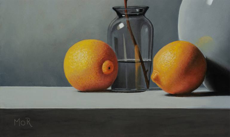 Original Photorealism Still Life Painting by Dietrich Moravec