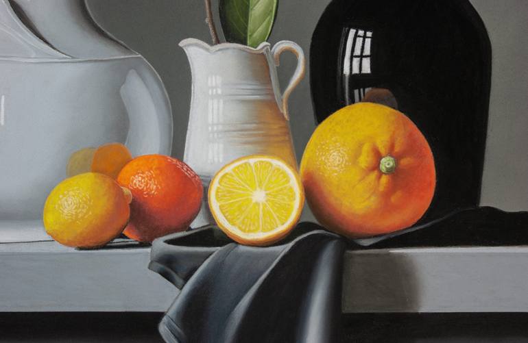 Original Photorealism Still Life Painting by Dietrich Moravec