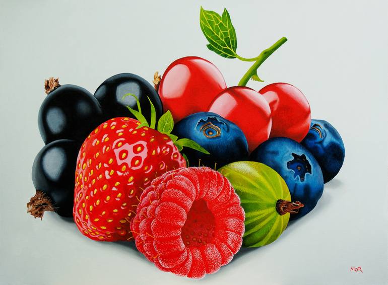 Print of Photorealism Food Paintings by Dietrich Moravec