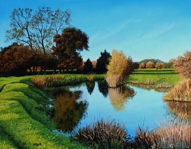 Original Photorealism Landscape Paintings by Dietrich Moravec