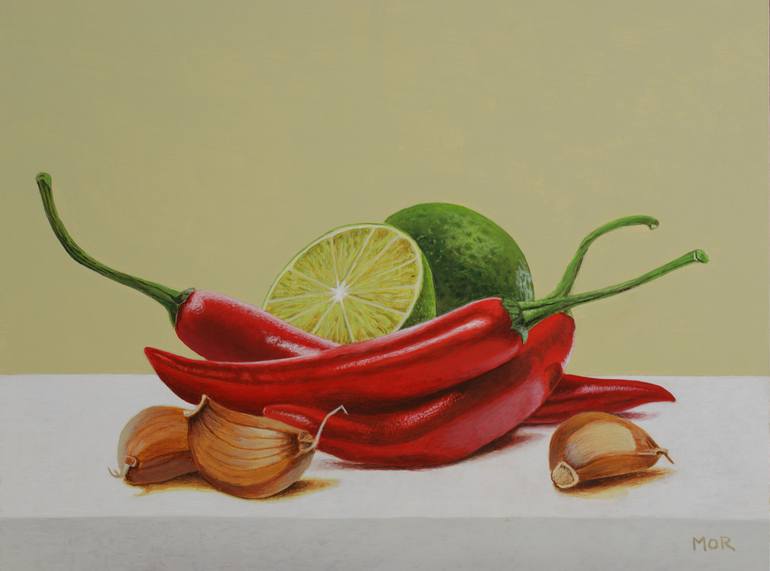 Print of Photorealism Food Paintings by Dietrich Moravec
