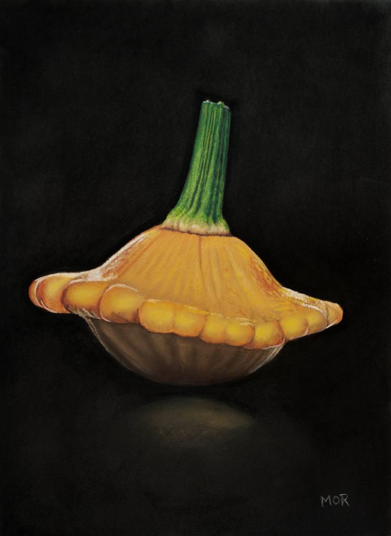Yellow Gourd Drawing by Dietrich Moravec Saatchi Art