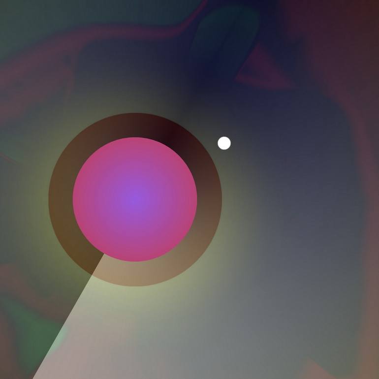 Original Abstract Outer Space Digital by Françoise Zia