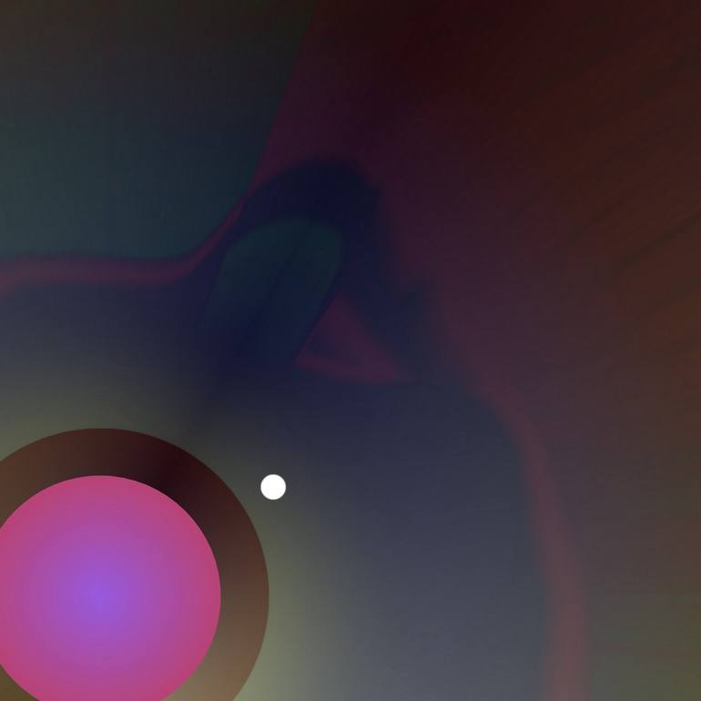 Original Abstract Outer Space Digital by Françoise Zia