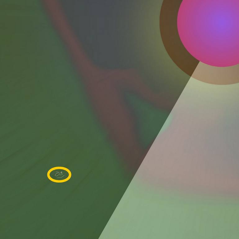 Original Abstract Outer Space Digital by Françoise Zia