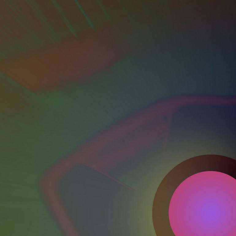 Original Abstract Outer Space Digital by Françoise Zia