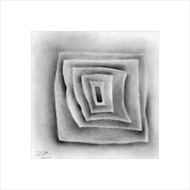 Original Abstract Drawing by Françoise Zia