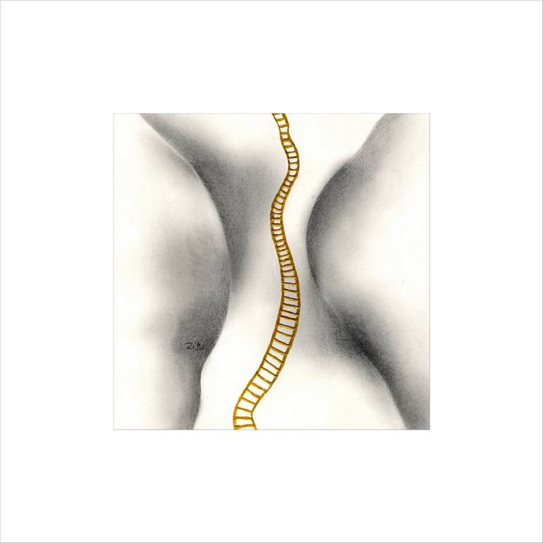 Original Abstract Outer Space Drawing by Françoise Zia