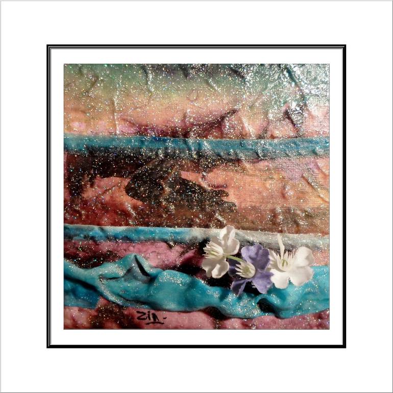 Original Abstract Outer Space Painting by Françoise Zia