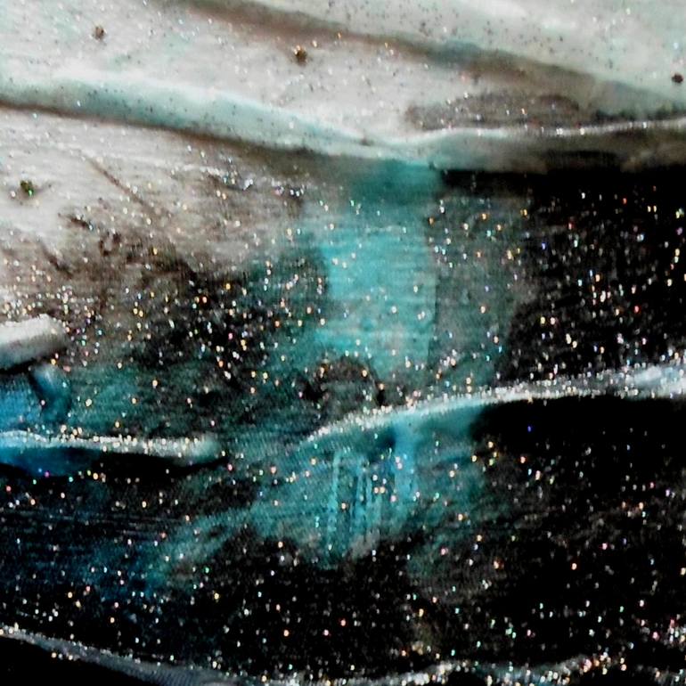Original Abstract Outer Space Painting by Françoise Zia