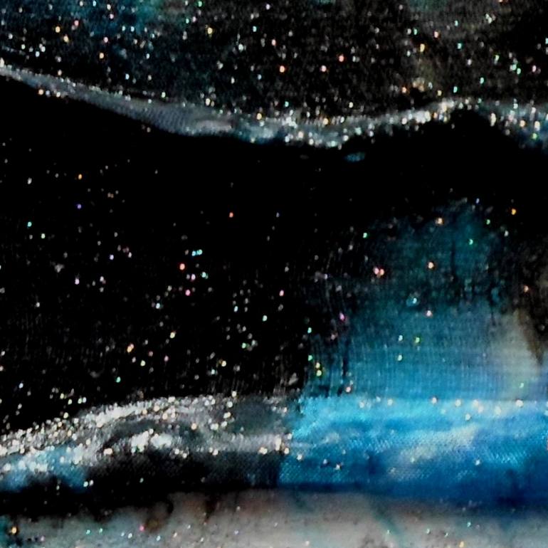 Original Abstract Outer Space Painting by Françoise Zia