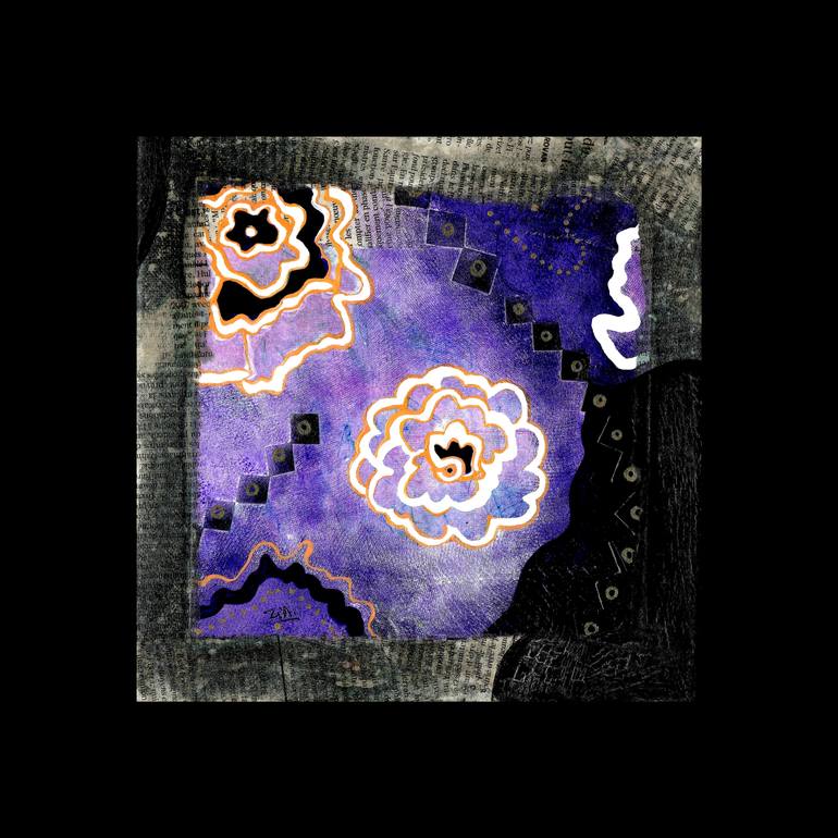 Original Abstract Geometric Painting by Françoise Zia