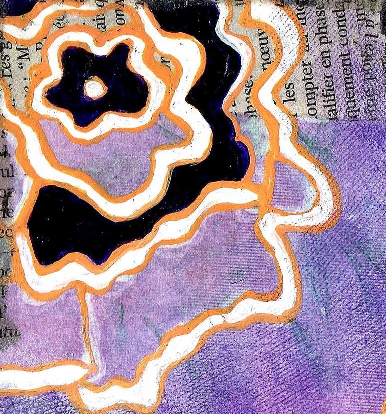 Original Abstract Geometric Painting by Françoise Zia