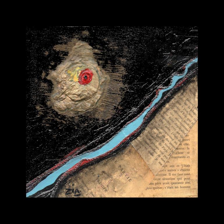 Original Abstract Time Painting by Françoise Zia