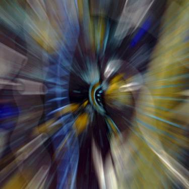 Print of Abstract Outer Space Mixed Media by Françoise Zia