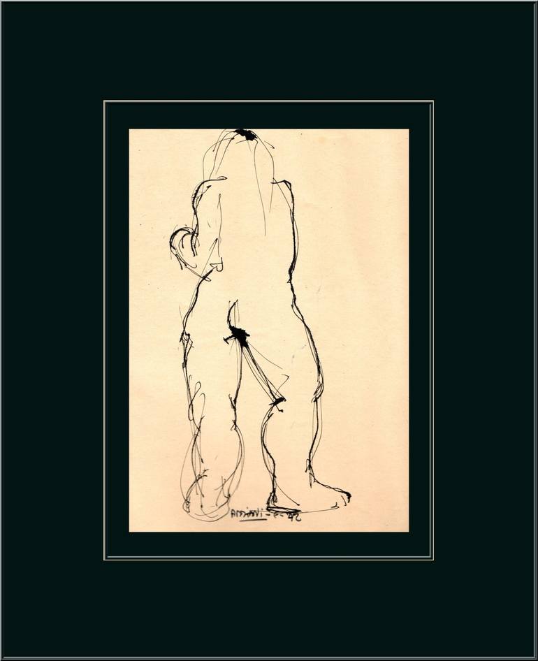 Original Figurative Nude Drawing by Françoise Zia