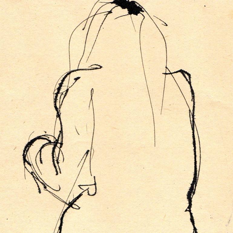 Original Figurative Nude Drawing by Françoise Zia