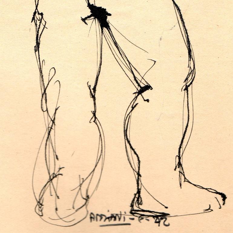 Original Figurative Nude Drawing by Françoise Zia